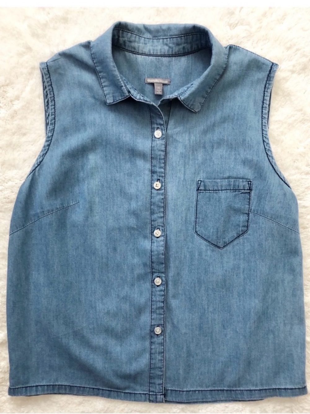 Charlotte Russe ♥️ Denim Style Sleeveless Shirt